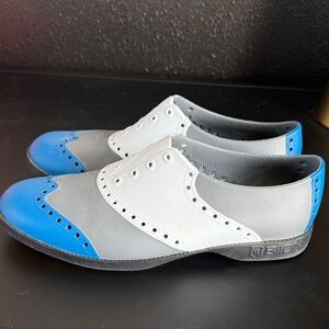 Biion Gray, White & Blue Wingtip Golf Shoes Women’s
